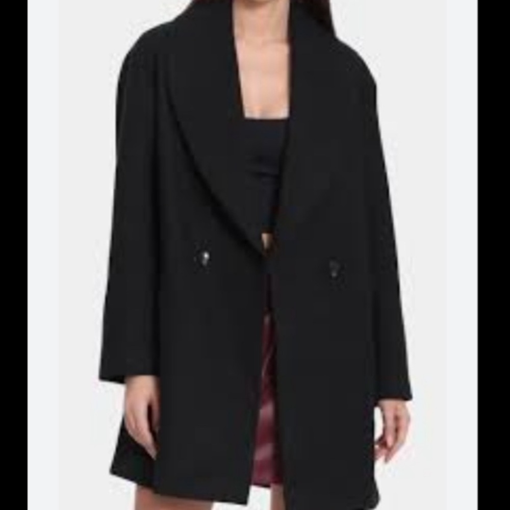 NWT AVEC LES FILLES Wool Blend Coat Large
